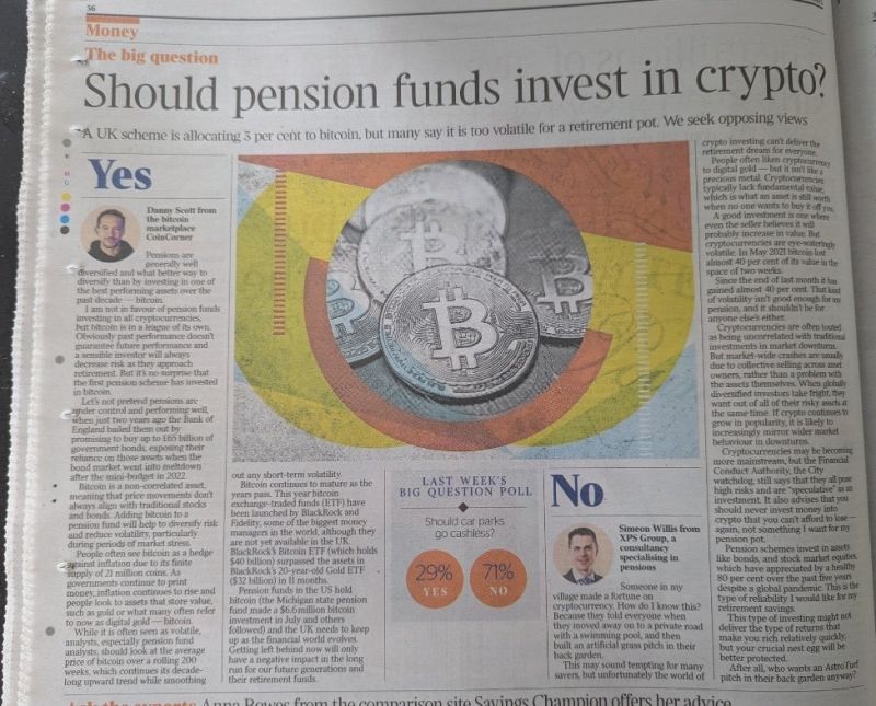 Should pension funds invest in Crypto?