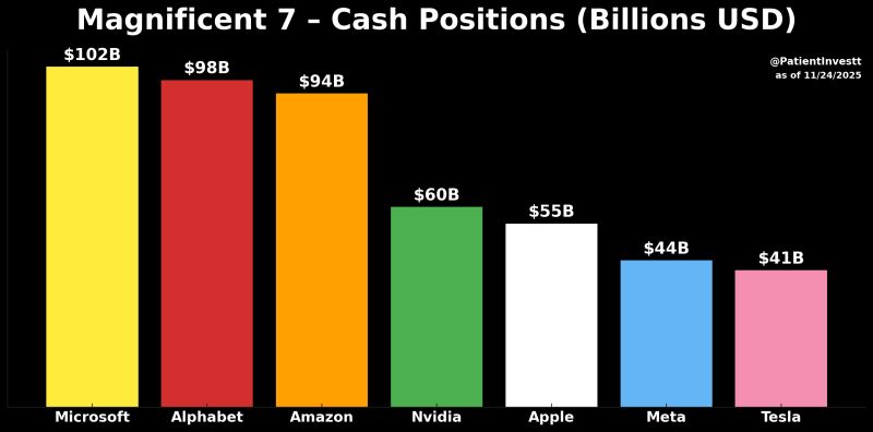 Magnificent 7s Cash Position💰:
