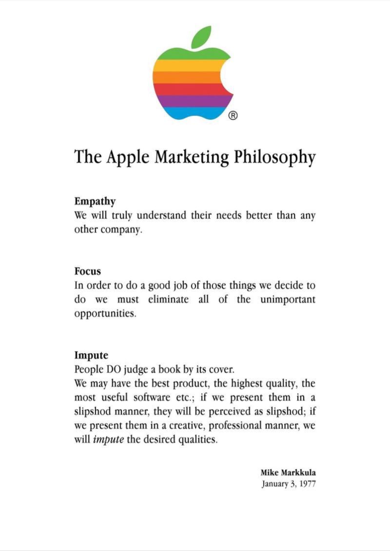 Apple marketing philosophy