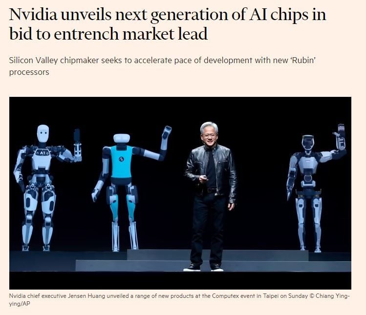 Nvidia $NVDA announced the next generation of its artificial intelligence processors on Sunday in a surprise move less than three months after its most recent launch.
