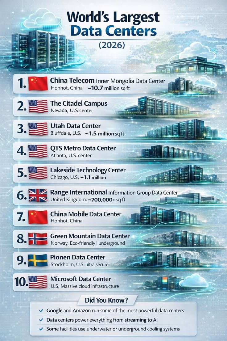 World's Largest Data Centers ▶️