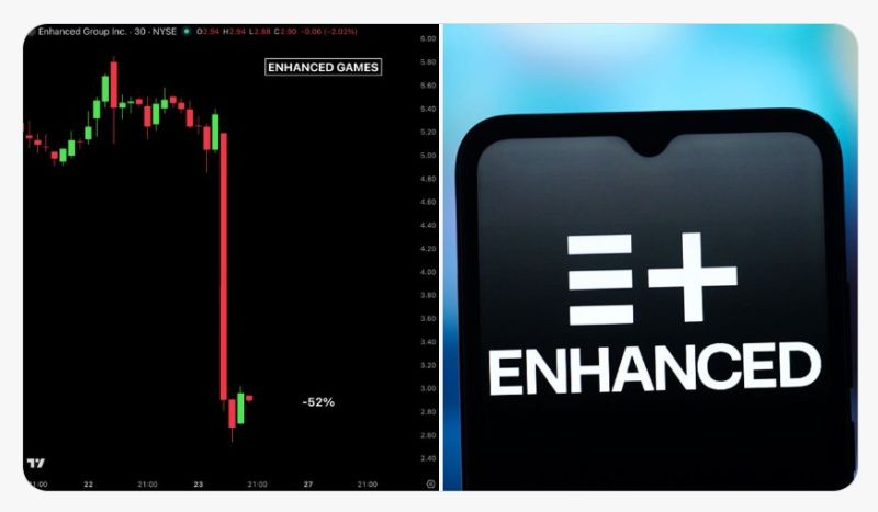 Enhanced Games stock crashed -52% today, two days after holding its first ever event.