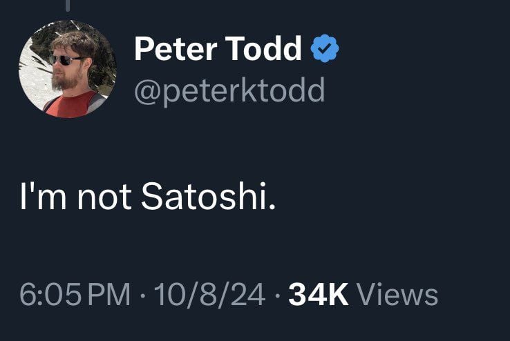 Exactly what someone who's Satoshi would say ???