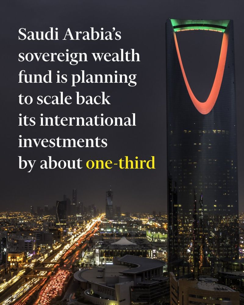 Saudi Arabia’s Public Investment Fund, which has about $930bn worth of assets, said it intended to cut the proportion of funds invested overseas to between 18 and 20%, down from 30%.