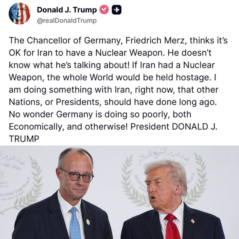DONALD TRUMP JUST ERUPTED ON GERMAN'S CHANCELLOR MERZ