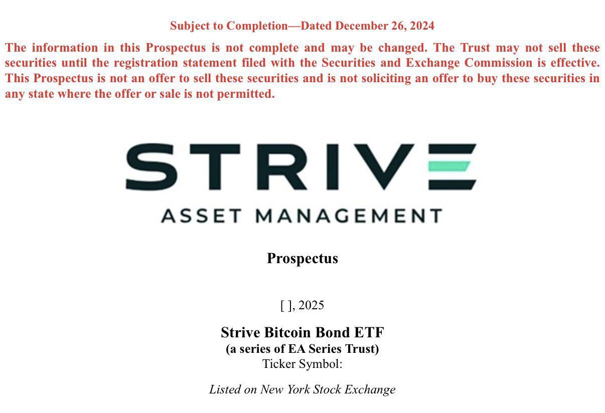 DOGE lead Vivek Ramaswamy’s fund, Strive files for “Bitcoin Bond” ETF 🤯