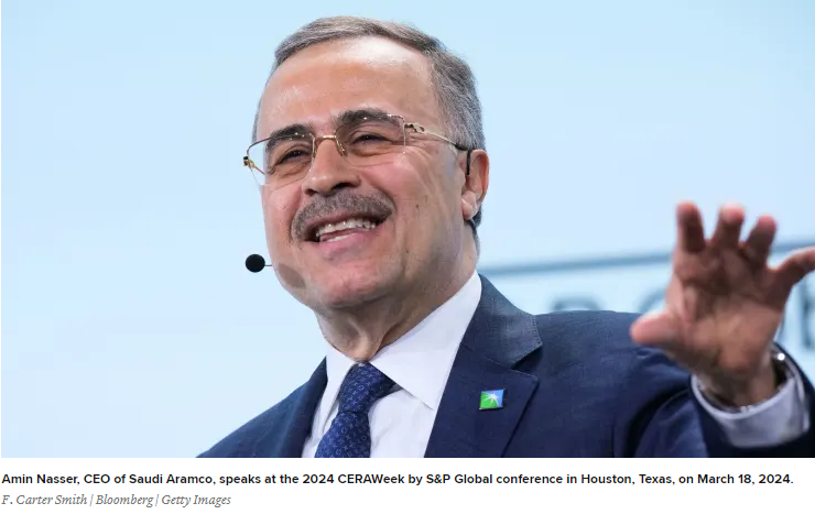 Saudi Aramco CEO Amin Nasser said the current energy transition strategy is failing.