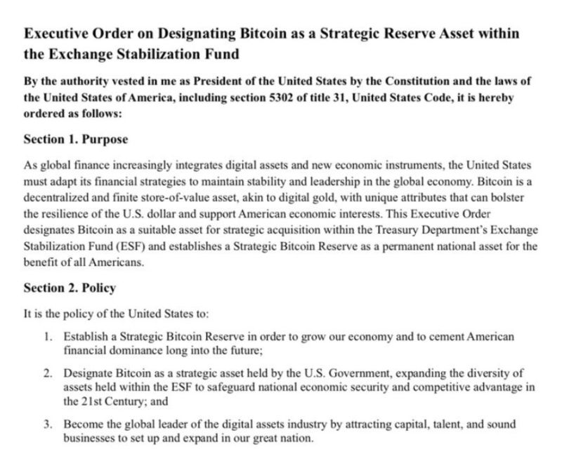 Bitcoin Policy Institute drafts Executive Order for Strategic