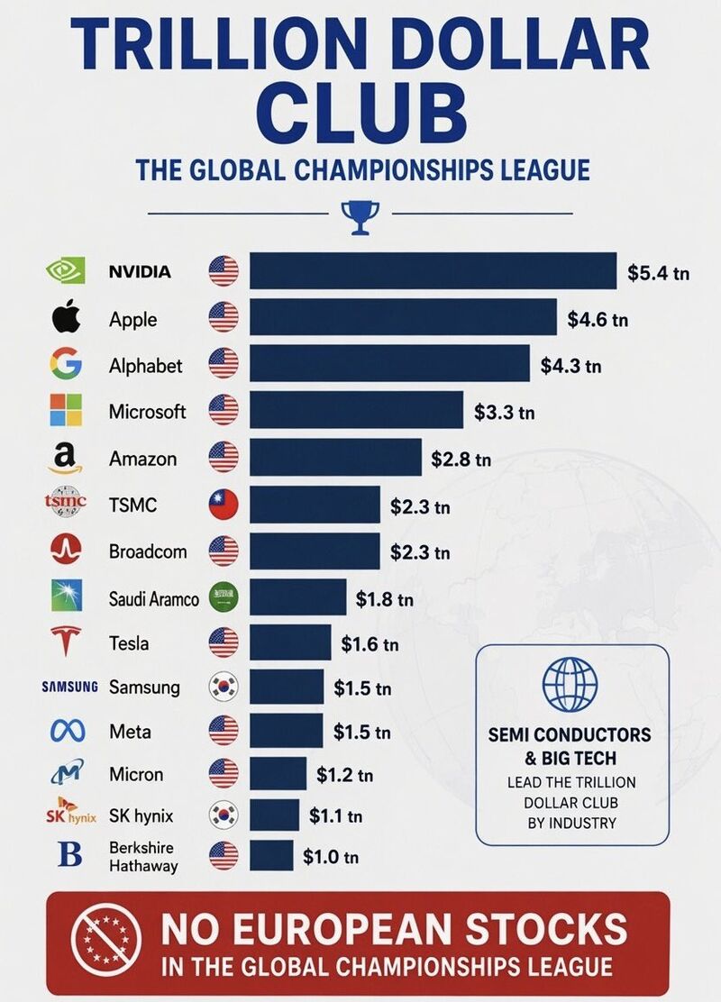 Just for reference the market cap of the entire stock markets