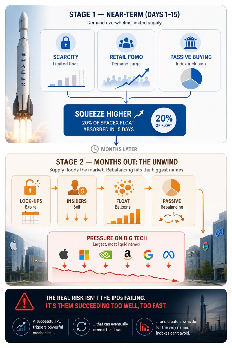 SpaceX is now the 6th largest market cap in the world ($2.64T). It is very close to Amazon and even overtook it intraday. Space X is not too far away from #4 Microsoft. What a start...