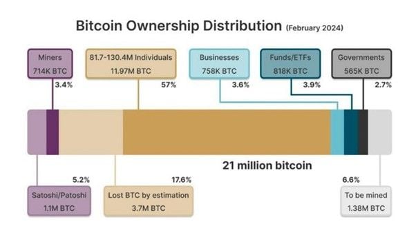 Bitcoin ownership distribution
