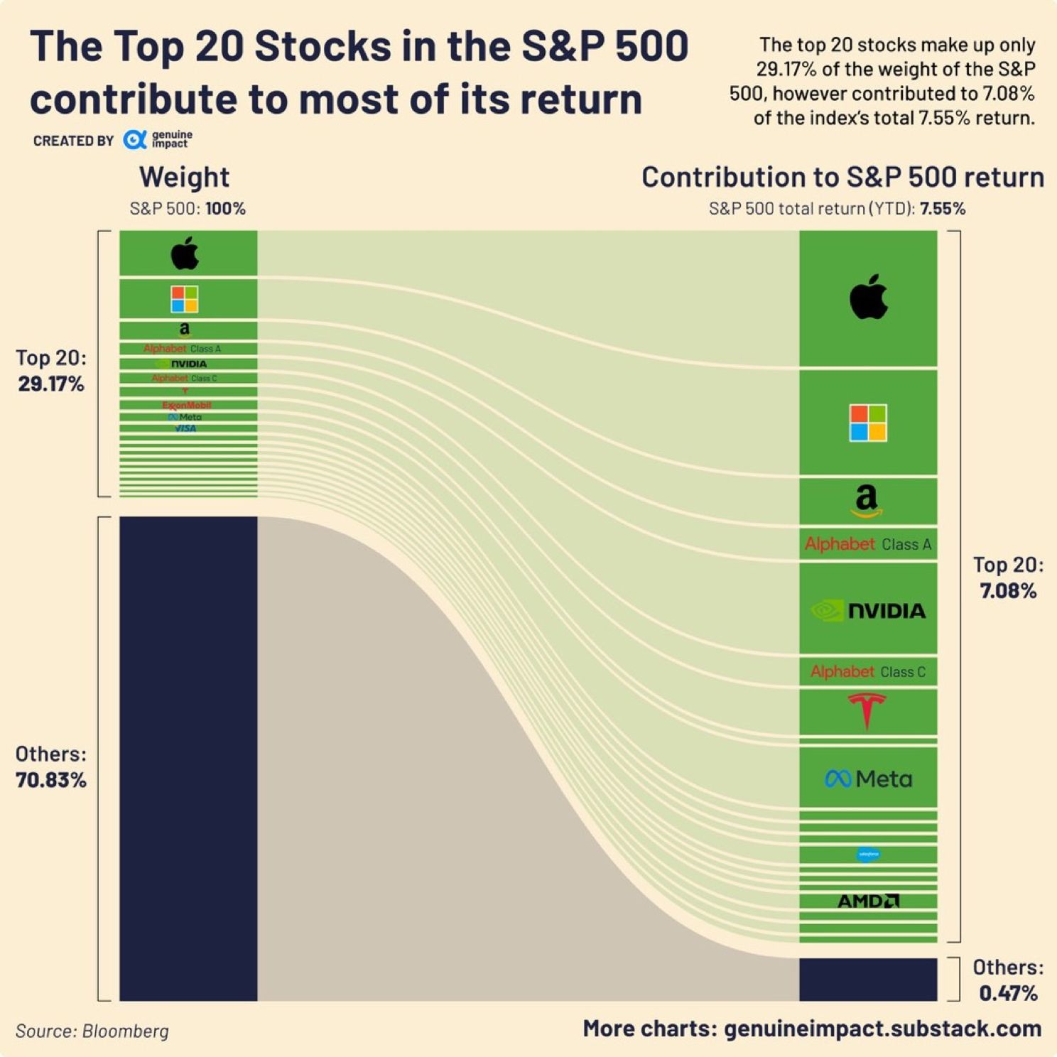 Concentration Alert! A handful of tech stocks are responsible for a large portion of stock market returns lately